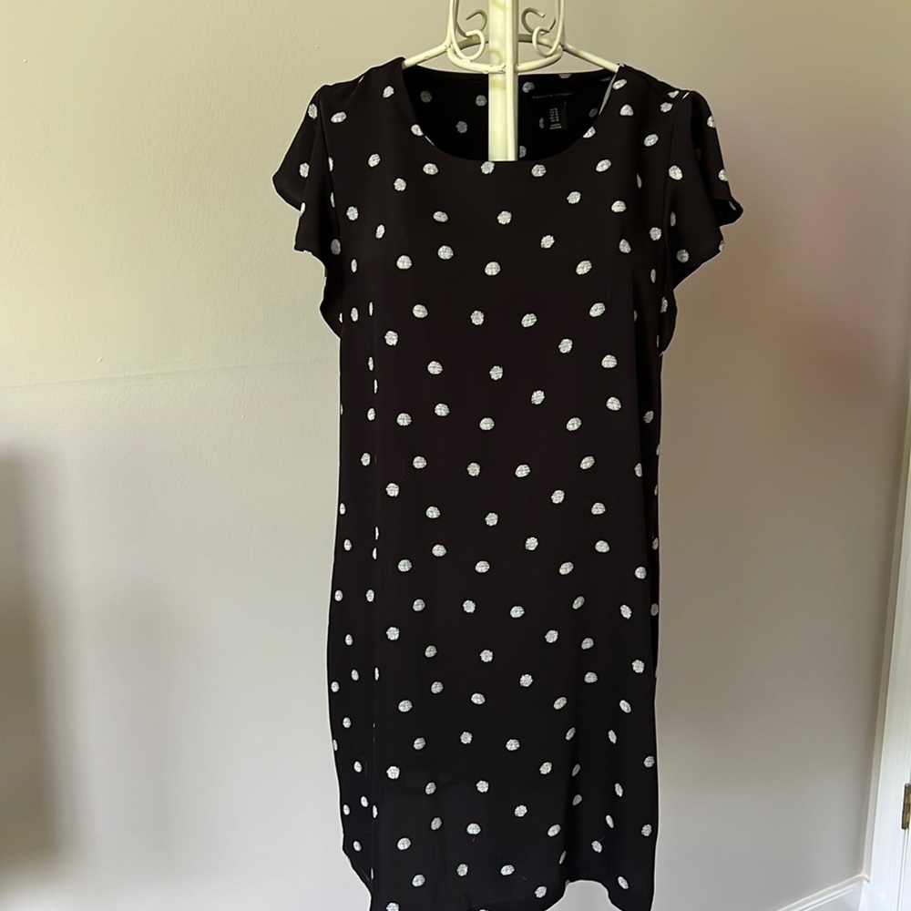 Adrienne Vittadini black and white polka dot dress - Picture 1 of 5